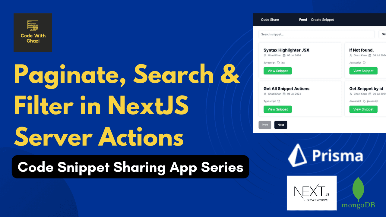 Master Pagination, Search, and Language Filtering in NextJS with Prisma ORM