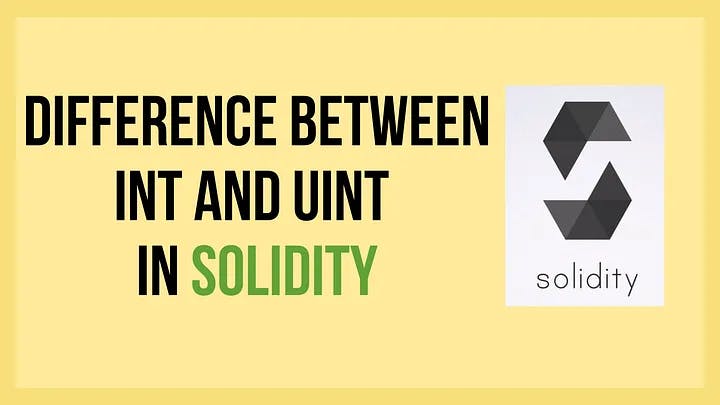 What's the difference between int and uint in Solidity