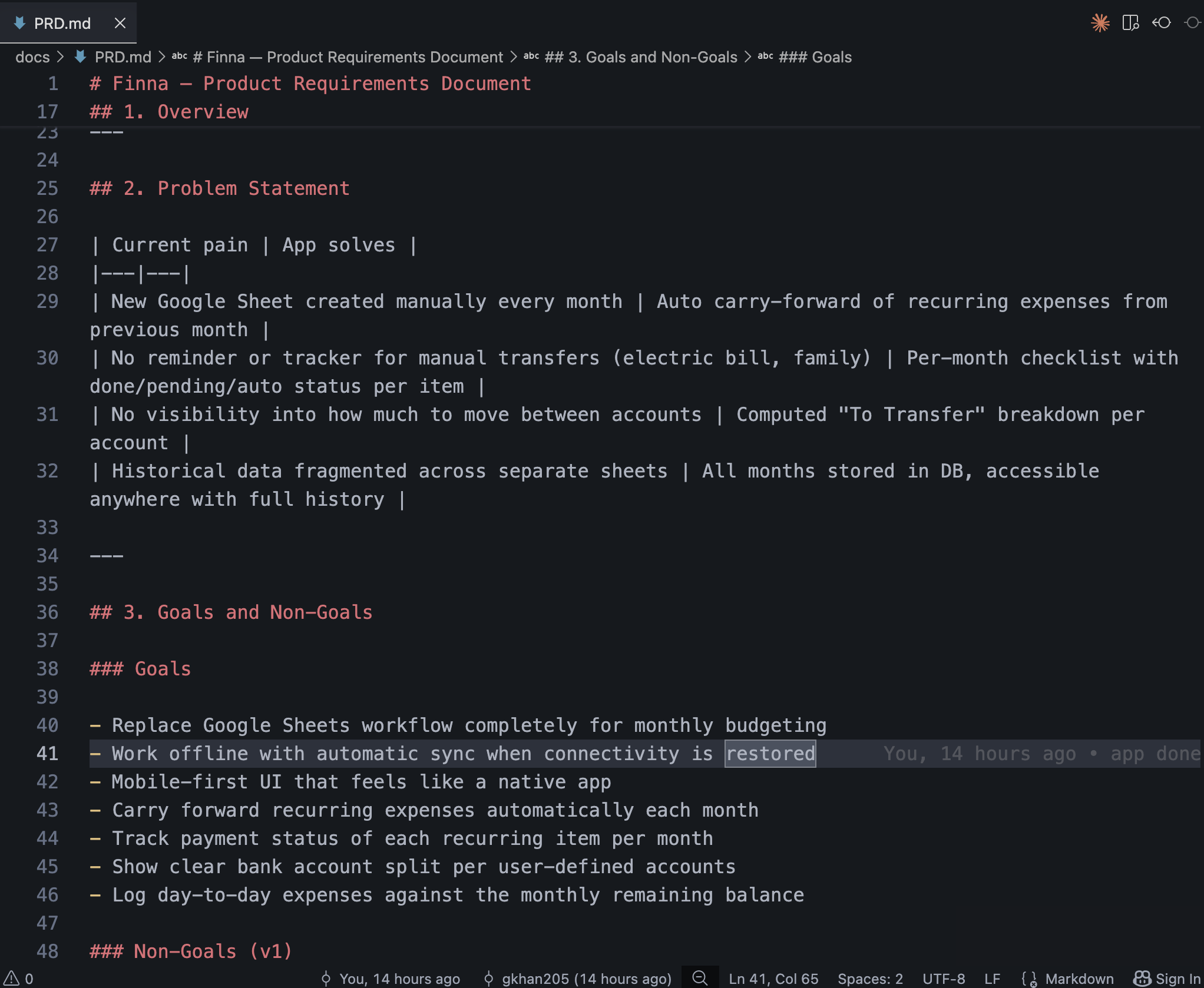PRD Screenshot